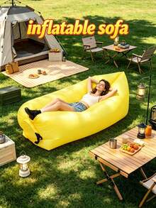 1PC Portable Quick Inflation No Air Pump Lightweight Foldable Outdoor Slouchy Inflatable Sofa For Camping Hiking Travel Patio Backyard Gift - Multiple Styles - View 9