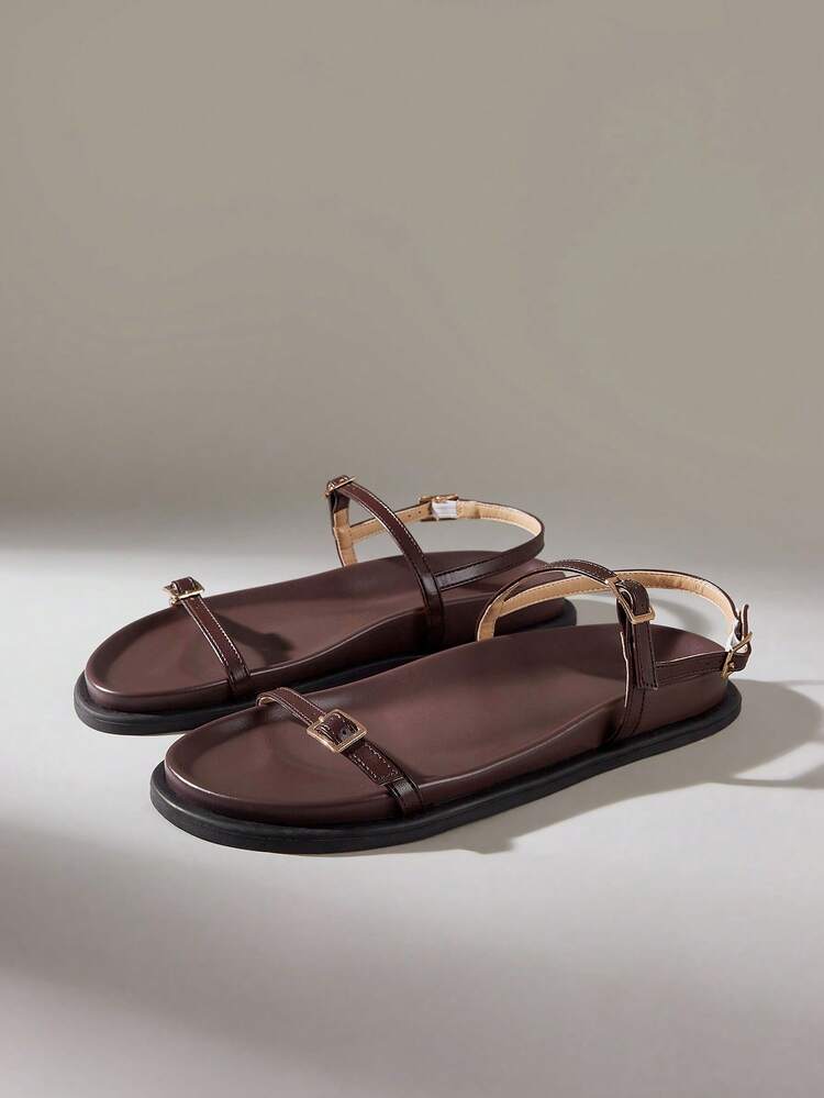 Solecia Women's New Flat Sandals, Slip-On Sandals, Slippers With Back Strap, Comfortable And Casual. Summer