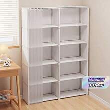 Multifunctional Easy-Install Minimalist Storage Cabinet, Dust-Proof Bookshelf, Ideal For Office, Classroom, Living Room, Bedroom, Dorm - Multicolor - View 1