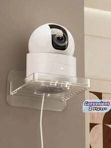 1/2 PCS Wall Mounted Camera Holder Bracket No Drill Adhesive Sticky Tape Fixed Security Monitor Stand Shelf Tray Storage Rack For Home Office Indoor Use Strong Durable Easy Installation Space Saving Multifunctional Organizer - Multicolor - View 1