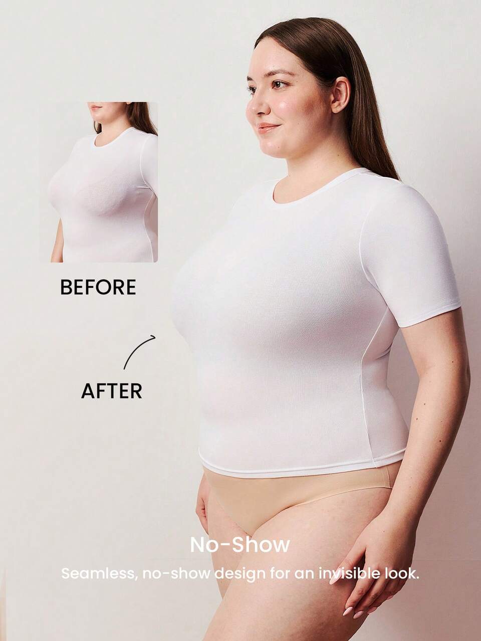 Plus Dream Curve 2ndSkin Wireless Seamless Plunge Lounge Bra