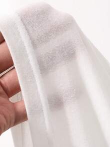 Dazy-Less Camiseta de manga larga de unicolor versátil y casual para primavera/otoño - Blanco - Ver 8