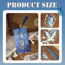 Butterfly Tassel Hollow Metal Bookmark, Reading Page Clip Gift - multicolor - View 3