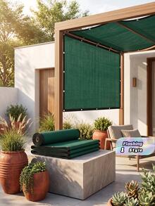 Heavy Duty PVC Privacy Shade Net - 81% Shading Rate, Suitable For Garden, Yard, Balcony And Outdoor Spaces, Weather-Resistant Mesh, Easy Installation, Outdoor Privacy Screen, Yard Decor, Modern Aesthetics, Easy Install, Fence Panels, Fence Netting - 1 Dark Green - View 2