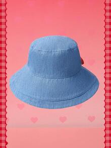 HELLO KITTY AND FRIENDS | SHEIN Women's Bow Embroidered Bucket Hat - Blue - View 6