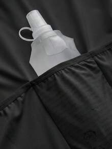 Cheerettes 女款純色拉鍊休閒日常旅行騎行短袖上衣 - 黑色 - 查看 4