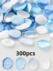 50/100/300/500Pcs Set Silk Sky Blue Mixed Rose Petals, Artificial Flower Petals For Wedding Aisle, Proposal, Bridal Shower, Table Decor - multicolor - View 9
