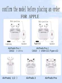 1件裝毛絨蝴蝶結愛心耳機保護套，適用於 Apple 1/2/3/4、Pro 3，附星星吊飾，防震耳機套（不含耳機），秋冬款 - 白色 - 查看 5