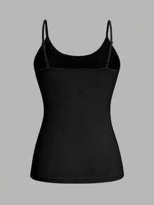 SHEIN EZwear 4件套加大码女式纯色休闲紧身吊带背心，春夏百搭 - 彩色 - 查看 4
