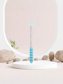 Telescopic Clothes Fork, Stainless Steel Extendable Garment Hanging Pole, U-Shape Non-Slip Clothesline Prop Rod With Sponge Grip, Portable High Reach Laundry Stick For Balcony & Closet - multicolor - View 4