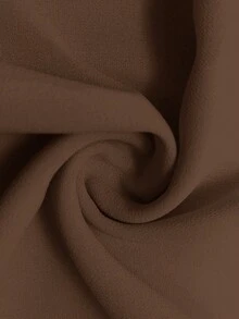 MUSERA 貝殼裝飾垂墜荷葉邊飄逸掛脖上衣 套裝上衣單件 可愛風 - 棕色 - 查看 7