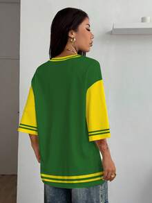 Coolane Casual Minimalist Letter & Number Graphic T-Shirt For Women, Suitable For Summer - Multicolor - View 2