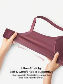 LUVLETTE Dream Curve Support+ Side Support Rose Color Underwire Push Up T-Shirt Basic Comfortable No-Show Seamless Must-Haves Bra - Rusty Rose - View 9