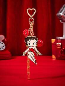 Betty Boop X Joivida Keychain, Bag Decoration, Bag Hanger Chain - Red - View 4