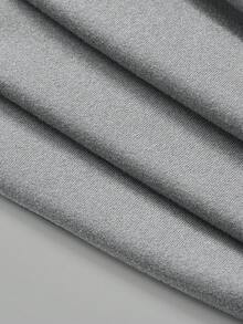 SHEIN BASICS 4件組女款純色針織圓領短袖修身連身衣 夏季服飾 日常辦公穿搭 黑色 灰色 淺灰色 白色 基本款 內斂 - 灰色 - 查看 8