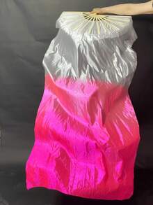 Stage Performance Dance Fan Flowing Silk Dance Fan Colorful Dancing Fabric Fans For Dancers Stage Performances Wedding Shows Square Dancing Performance Dance Events Also Suitable As Mother's Day Gift Dance Stuff Dance Accessories - Multicolor - View 12