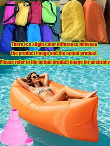 1PC Portable Quick Inflation No Air Pump Lightweight Foldable Outdoor Slouchy Inflatable Sofa For Camping Hiking Travel Patio Backyard Gift - Multiple Styles - View 7