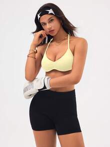 Velisys Velisys 素色無縫掛脖式女款運動內衣 - 彩色 - 查看 4