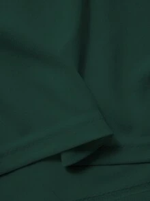 Manfinity Dauomo 男士純色簡約日常款Polo衫 - 墨綠色 - 查看 4