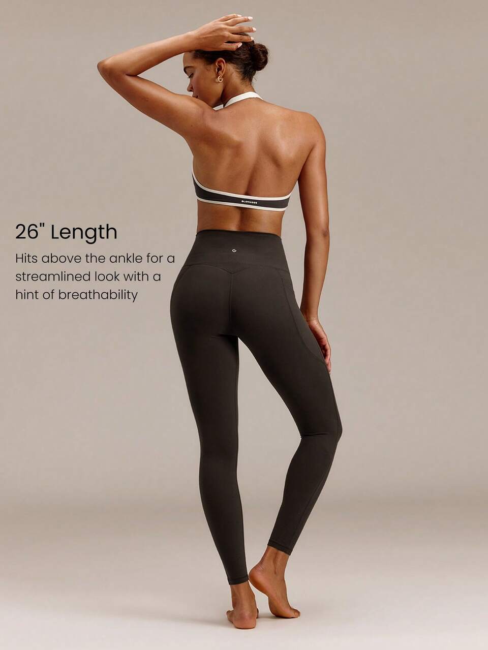 26" FeatherFit™ Find Your Glow Buttery-Soft High Waist No Front Seam Leggings With Side Pockets Yoga Studio Pilates Daily Active Wear
