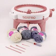 MAZHA Sentro 22/40/48 針手工編織織機套件，DIY 成人圍巾、帽子、毛衣與襪子，附排數計數器 - 粉色 - 查看 10