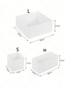 White Foldable Storage Box Fabric Closet Organizer Drawer Divider For Clothes Underwear Bras Socks Lingerie Dark Gray Space Saving Wardrobe Storage Home Decor Dorm Room Essential Household Gift - White - View 5