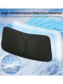 Portable Universal Car Windscreen Sunshade – Interior Heat-Insulating Windscreen Cover, Summer Car Windscreen Sunshade, UV-Protective And Heat-Insulating Sunshade - Car Sunshade - View 3