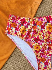 SHEIN Tween Girls Vacation Style Casual Bikini Set - Multicolor - View 6