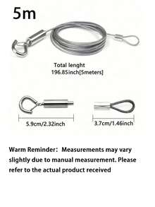 2MM Thick Stainless Steel Wire Clothesline Indoor Outdoor Wall-Mounted Retractable Drying Rope Adjustable Length Heavy Duty Rust Resistant Sturdy Laundry Hanger Space Saving Clothes Line For Home Balcony Patio Bathroom Dorm Room Apartment Housewarming - Silver - View 13