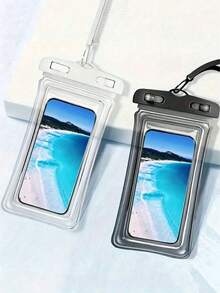 5PCS Universal Waterproof 3D Full Protection Phone Case Pouch Dry Bag With Clear Transparent Window Touch Screen Sensitive Impact Resistant Sealed Zipper Lock Design For Travel Beach Pool Cruise Snorkeling Water Sports Outdoor Hiking Rainy Day - Multicolor - View 7