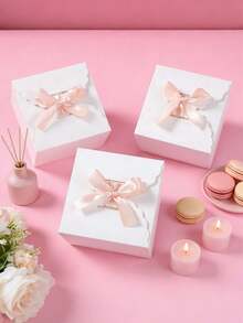 10 Elegant Bow Gift Boxes, Birthday Party Gift Boxes, Wedding Gift Boxes, Bridal Shower Wedding Guest Gifts, Theme Party Desktop Decoration, Holiday Home Party Kitchen Packaging Supplies, Birthday Gifts, Graduation Ceremony - multicolor - View 9
