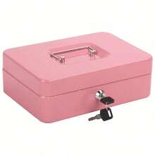 1Pc, Big Size Locking Cash Box Money Tray With 2 Keys, Drawer, Lock Box For Office Business, Box, Saving Money Bank, Metal Material Lock Box, Back To School Gift, 11.8L X 9.5W X 3.5H Inches, Festival,Halloween Decor Back To School - 1PC - View 5