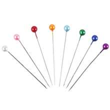 100 Round Pearl-Shaped Pins With Plastic Box, Suitable For Wedding Sewing DIY Craft Decoration - multicolor - View 7