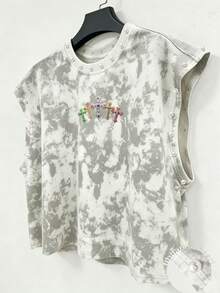 Manfinity EMRG Men's Cross Print Crew Neck Tank Top - White - View 2