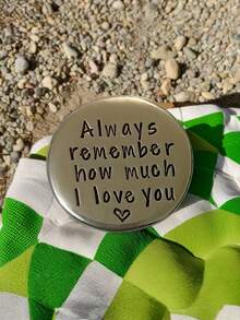 2PCS Handmade Love Token Keepsake Card With Message Always Remember How Much I Love You Romantic Anniversary Valentines Day Wedding Memorial Gift For Him Her Couple Lovers - multicolor - View 3
