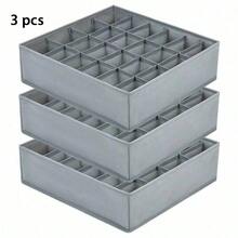 Drawer Divider Organizer,  Wardrobe Storage Rack And Sock Organizer Holder For Socks, Handkerchiefs, Ties, Belts - Grey - View 17