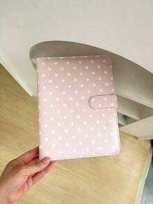 A5 Polka Dot PU Leather Photocard Binder Idol Card Collection Organizer Album - Rectangle - View 7