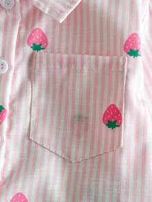 SHEIN Baby Girl Casual Plaid Korean Style Fresh Cute Long Sleeve Shirt Blouse, Suitable For Spring, Autumn, Winter, Versatile For Outings And Everyday Wear - Pink - View 5
