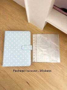 A5 Polka Dot PU Leather Photocard Binder Idol Card Collection Organizer Album - Rectangle - View 6