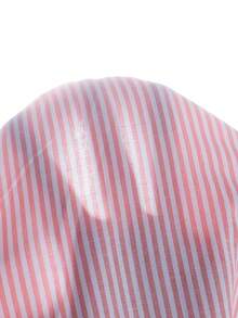 SHEIN 青少年女孩時尚條紋拉鍊長袖口袋連帽外套 - 粉色 - 查看 10