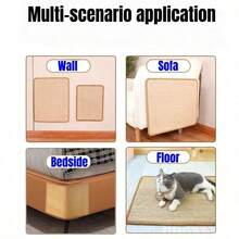 1PC/2PCS Cat Scratch Pad, Sisal Cat Scratching Pad, Natural Cat Anti-Slip Pad, Claw And Tooth Care, Sun, Cat Mat, Cage Cat Chew Toy, Cat Pet Cage, Bedding, Bite And Sleep Nesting, Suitable For Small Animals The Border Color Is Random - Style A - View 10
