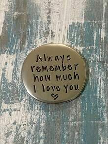 2PCS Handmade Love Token Keepsake Card With Message Always Remember How Much I Love You Romantic Anniversary Valentines Day Wedding Memorial Gift For Him Her Couple Lovers - multicolor - View 5