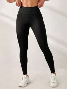Core Rhythm Women's Solid Color Pocket Design High Waist Sports Pants - Black - View 5