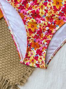 SHEIN Tween Girls Vacation Style Casual Bikini Set - Multicolor - View 3