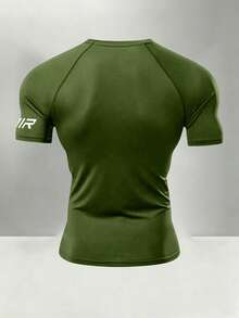 Gym Rark Conjunto deportivo de camiseta de manga corta con estampado geométrico y pantalones para hombre - Verde militar - Ver 2
