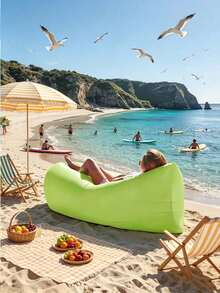 1PC Portable Quick Inflation No Air Pump Lightweight Foldable Outdoor Slouchy Inflatable Sofa For Camping Hiking Travel Patio Backyard Gift - Multiple Styles - View 5