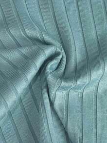 Franclia Women's Solid Color Ribbed Casual Versatile Halter Neck Tank Top - Blue - View 3