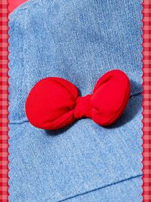 HELLO KITTY AND FRIENDS | SHEIN Women's Bow Embroidered Bucket Hat - Blue - View 4