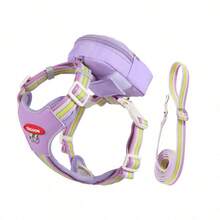 3pcs Dog Walking Set: Harness, Carrier Bag & Leash, Breathable Mesh Vest Harness With Buckle, Suitable For Small Dogs & Cats - Multicolor - View 10