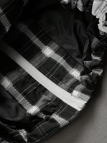 CRAVYNX Men's Casual Plaid Hooded Jacket, Fashion Jacket, Men's Casual Lightweight Jacket - Black - View 6